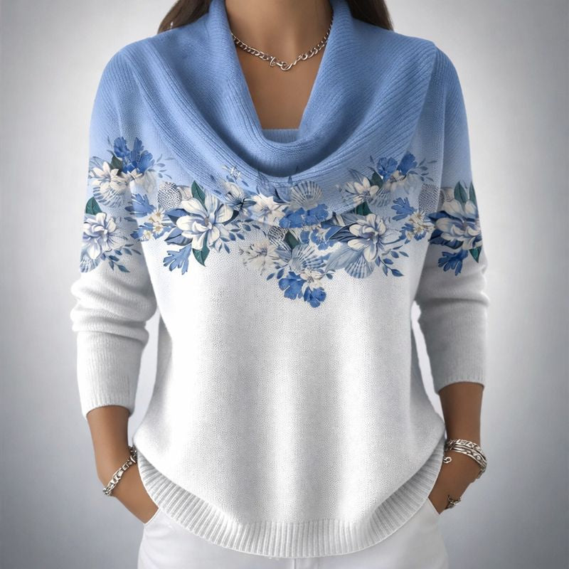 Amore | Jersey floral con cuello suave