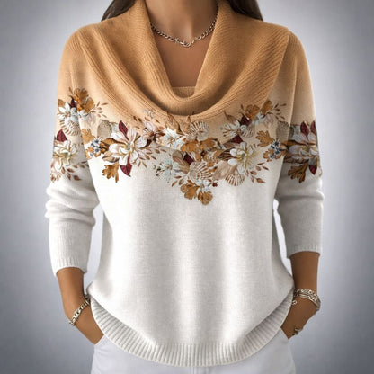Amore | Jersey floral con cuello suave