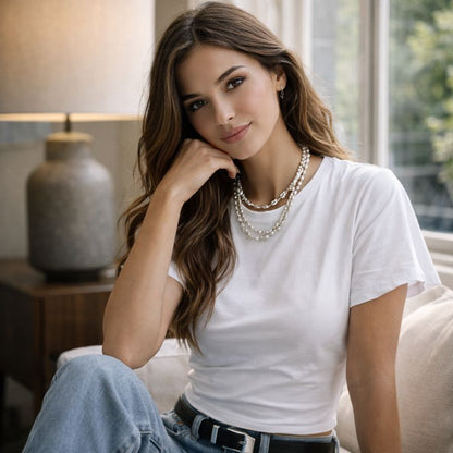 Round Neck Pearl Jersey